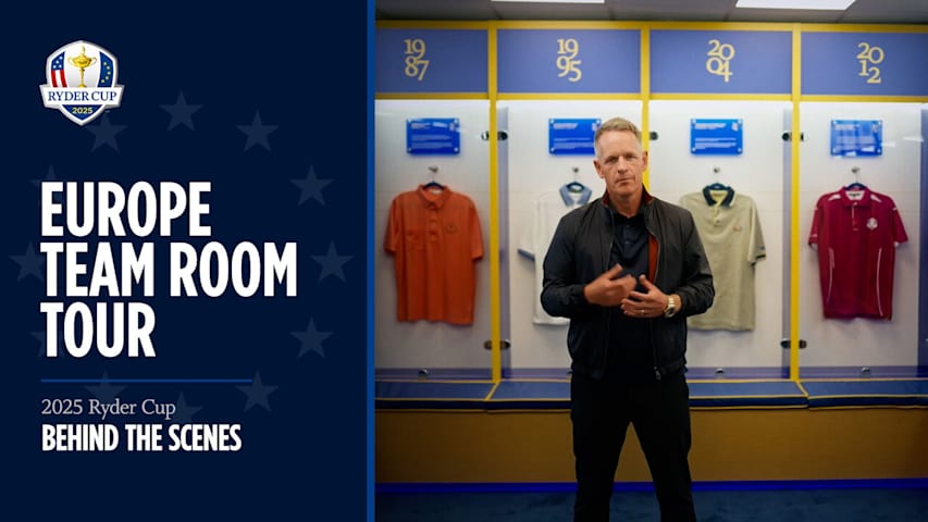 Luke Donald gives tour of European Team Room
